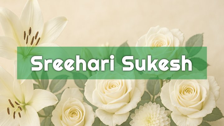 Sreehari Sukesh, Manitoba, Canada